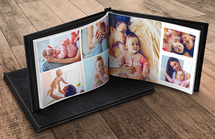 Livre photo personnalisable en cuir